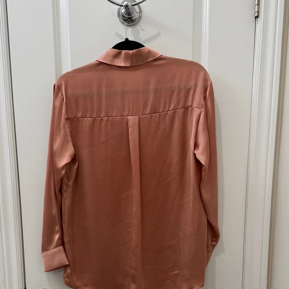 Zara Dusty Pink Satin Blouse - Picture 3 of 3